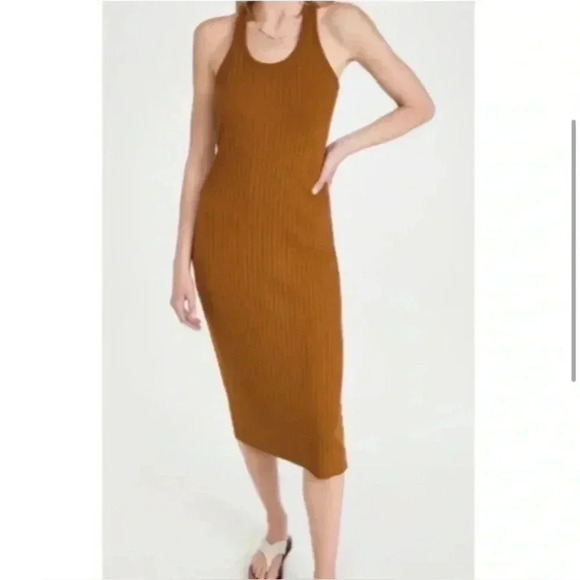 VINCE Ribbed Racerback Midi Tank Dress Size S - Picture 9 of 9